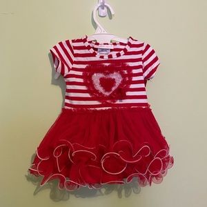 Baby Valentine’s Day dress 6-9 months w bloomers